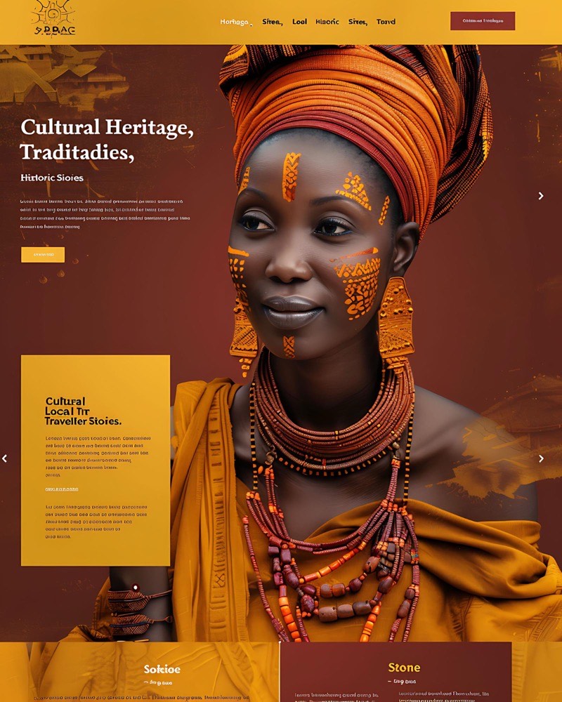 Exemple de site web à l'identité africaine réalisé par SAHELINKS